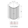 CERANO - Sprchovací kút Orso L/P - 6 mm - štvrťkruh - R550 - chróm, transparentné sklo - 90x90x195 cm - posuvný