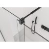 CERANO - Sprchová zástena Walk-in Medin Ľ/P - 8 mm - čierna matná, transparentné sklo - 130x195 cm - dvojdielna posuvná
