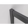 NIORO - Sprchovací kút Fabrizio L/P + FastInstall - 5 mm - čierna matná, transparentné sklo - 90x90x190 cm - posuvný