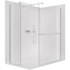 CERANO - Sprchová zástena Walk-in Onyx TL/P - 8 mm - hranatá vzpera + polička/držiak na uteráky - chróm, transparentné sklo - 120x80x200 cm