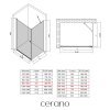 CERANO - Sprchovací kút Antelo L/P - 6 mm - chróm, transparentné sklo - 90x70x190 cm - otočný