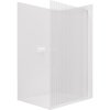 CERANO - Sprchová zástena Walk-in Crystal Ľ/P - 8 mm - bezvzperový systém - biela matná, ryhované sklo - 110x200 cm