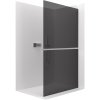 CERANO - Sprchová zástena Walk-in Crystal Ľ/P - 8 mm + polička/držiak na uteráky - bezvzperový systém - chróm, grafitové sklo - 140x200 cm