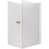 CERANO - Sprchová zástena Walk-in Crystal Ľ/P - 8 mm - bezvzperový systém - zlatá kartáčovaná, mliečne sklo - 120x200 cm