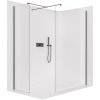 CERANO - Sprchová zástena Walk-in Onyx TL/P - 8 mm - hranatá vzpera - čierna matná, transparentné sklo - 70x30x200 cm