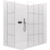 CERANO - Sprchová zástena Walk-in Crystal TL/P - 8 mm - bezvzperový systém - čierna matná, industriálne sklo - 140x130x200 cm