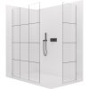CERANO - Sprchová zástena Walk-in Crystal TL/P - 8 mm - bezvzperový systém - čierna matná, industriálne sklo - 150x100x200 cm