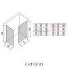 CERANO - Sprchová zástena Walk-in Crystal TL/P - 8 mm - bezvzperový systém - chróm, industriálne sklo - 130x90x200 cm