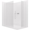 CERANO - Sprchová zástena Walk-in Crystal TL/P - 8 mm - bezvzperový systém - chróm, ryhované sklo - 80x70x200 cm