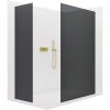 CERANO - Sprchová zástena Walk-in Crystal TL/P - 8 mm - bezvzperový systém - zlatá kartáčovaná, grafitové sklo - 110x80x200 cm