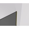 CERANO - Sprchová zástena Walk-in Crystal TL/P - 8 mm - bezvzperový systém - zlatá kartáčovaná, grafitové sklo - 120x50x200 cm