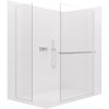 CERANO - Sprchová zástena Walk-in Crystal TL/P - 8 mm - bezvzperový systém + polička/držiak na uteráky - chróm, transparentné sklo - 140x110x200 cm