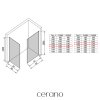 CERANO - Sprchová zástena Walk-in Crystal TL/P - 10 mm - bezvzperový systém - čierna matná, transparentné sklo - 130x120x200 cm