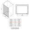 CERANO - Sprchové krídlové dvere Antelo L/P - 6 mm - chróm, transparentné sklo - 75x190 cm - ROZBALENÉ