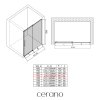 CERANO - Sprchové posuvné dvere Lantono - pravá - 8 mm - Soft-Close - čierna matná, mliečne sklo - 130x195 cm