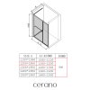 CERANO - Sprchové posuvné dvere Versaro L/P - 6 mm - chróm, transparentné sklo - 120x195 cm - zasúvacie