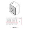 CERANO - Sprchové posuvné dvere Versaro L/P - 6 mm - chróm, transparentné sklo - 130x195 cm - zasúvacie