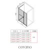 CERANO - Sprchové posuvné dvere Versaro L/P - 6 mm - chróm, transparentné sklo - 140x195 cm - zasúvacie