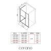 CERANO - Sprchové posuvné dvere Versaro L/P - 6 mm - chróm, transparentné sklo - 140x195 cm - zasúvacie