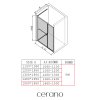 CERANO - Sprchové posuvné dvere Versaro L/P - 6 mm - chróm, transparentné sklo - 150x195 cm - zasúvacie