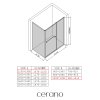 CERANO - Sprchovací kút Versaro L/P - 6 mm - čierna matná, transparentné sklo - 110x100 cm - zasúvacia