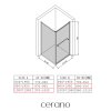 CERANO - Sprchovací kút Versaro L/P - 6 mm - chróm, transparentné sklo - 100x90 cm - zasúvací
