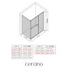 CERANO - Sprchovací kút Versaro L/P - 6 mm - chróm, transparentné sklo - 120x100 cm - zasúvací