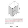 CERANO - Sprchovací kút Versaro L/P - 6 mm - chróm, transparentné sklo - 120x80 cm - zasúvací