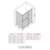 CERANO - Sprchovací kút Versaro L/P - 6 mm - chróm, transparentné sklo - 140x80 cm - zasúvací
