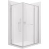 CERANO - Sprchovací kút Versaro L/P - 6 mm - chróm, transparentné sklo - 140x80 cm - zasúvací