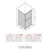 CERANO - Sprchovací kút Versaro L/P - 6 mm - chróm, transparentné sklo - 80x80 cm - zasúvací