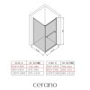 CERANO - Sprchovací kút Versaro L/P - 6 mm - chróm, transparentné sklo - 80x90 cm - zasúvací