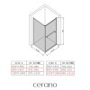 CERANO - Sprchovací kút Versaro L/P - 6 mm - chróm, transparentné sklo - 90x100 cm - zasúvací