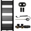 663712 cerano koupelnovy radiatorovy set franko kombinovane vytapeni wifi tyc stredove pripojeni 50 mm 392w cerna matna 1200x500 mm