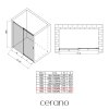 CERANO - Sprchové posuvné dvere Santoro Ľ/P - 8 mm - chróm, transparentné sklo - 150x195 cm