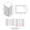 CERANO - Sprchovací kút Antelo L/P - 6 mm - chróm, transparentné sklo - 80x90x190 cm - otočný