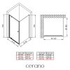 CERANO - Sprchovací kút Ferri Ľ/P - 6 mm - chróm, transparentné sklo - 90x100x195 cm - pivotový