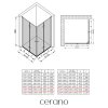 CERANO - Sprchovací kút Volpe Duo Ľ/P - 6 mm - chróm, transparentné sklo - 110x110x190 cm - zalamovacie