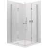 CERANO - Sprchovací kút Volpe Duo Ľ/P - 6 mm - chróm, transparentné sklo - 110x110x190 cm - zalamovacie