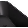 CERANO - Voľne stojaca akrylátová vaňa Grazia - čierna matná - 150x70 cm