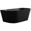 CERANO - Voľne stojaca akrylátová vaňa Grazia - čierna matná - 150x70 cm