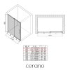 CERANO - Sprchové posuvné dvere Lantono Ľ/P - 8 mm - Soft-Close - chróm, transparentné sklo - 110x195 cm - ROZBALENÉ
