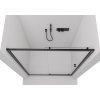 CERANO - Sprchové posuvné dvere Varone POINT Ľ/P - 6 mm - čierna matná, transparentné sklo - 90x195 cm - ROZBALENÉ