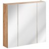 298939 via domo koupelnova skrinka se zrcadlem capri white prirodni 80x75x16 cm