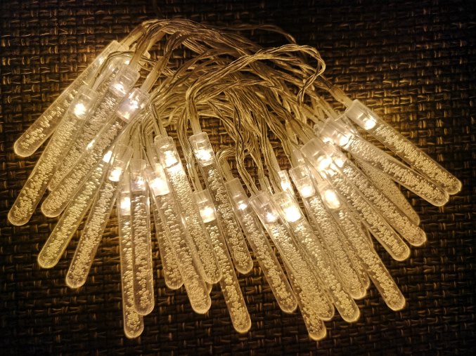LED 30 retaz s cenculmi, tepla biela IP44