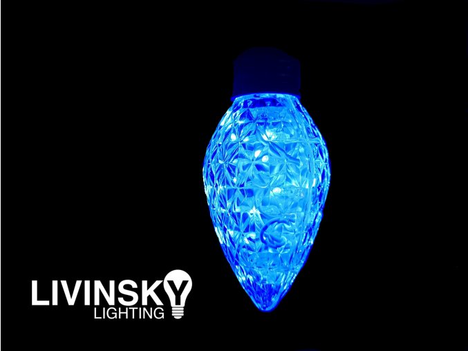 MAXI siska, 30LED, IP44, modra B/FLASH
