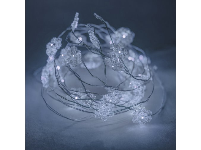 Svetelna LED retaz - drotik - s priesvitnymi minivlockami 10LED