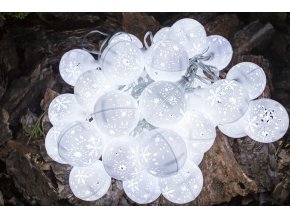 Svetelna LED retaz-snehove gule W