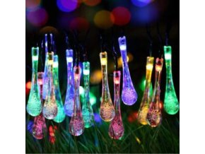 Svetelna retaz 30 LED KVAPKY farebna