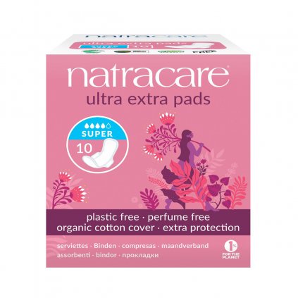 Menstruační vložky Natracare Ultra Extra s křidélky SUPER